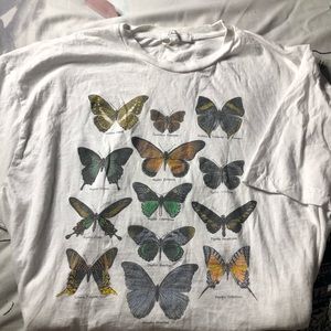 Raw hem butterfly tee